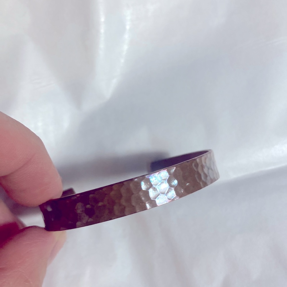 Hammered copper bracelet, cuff style, genuine copper.